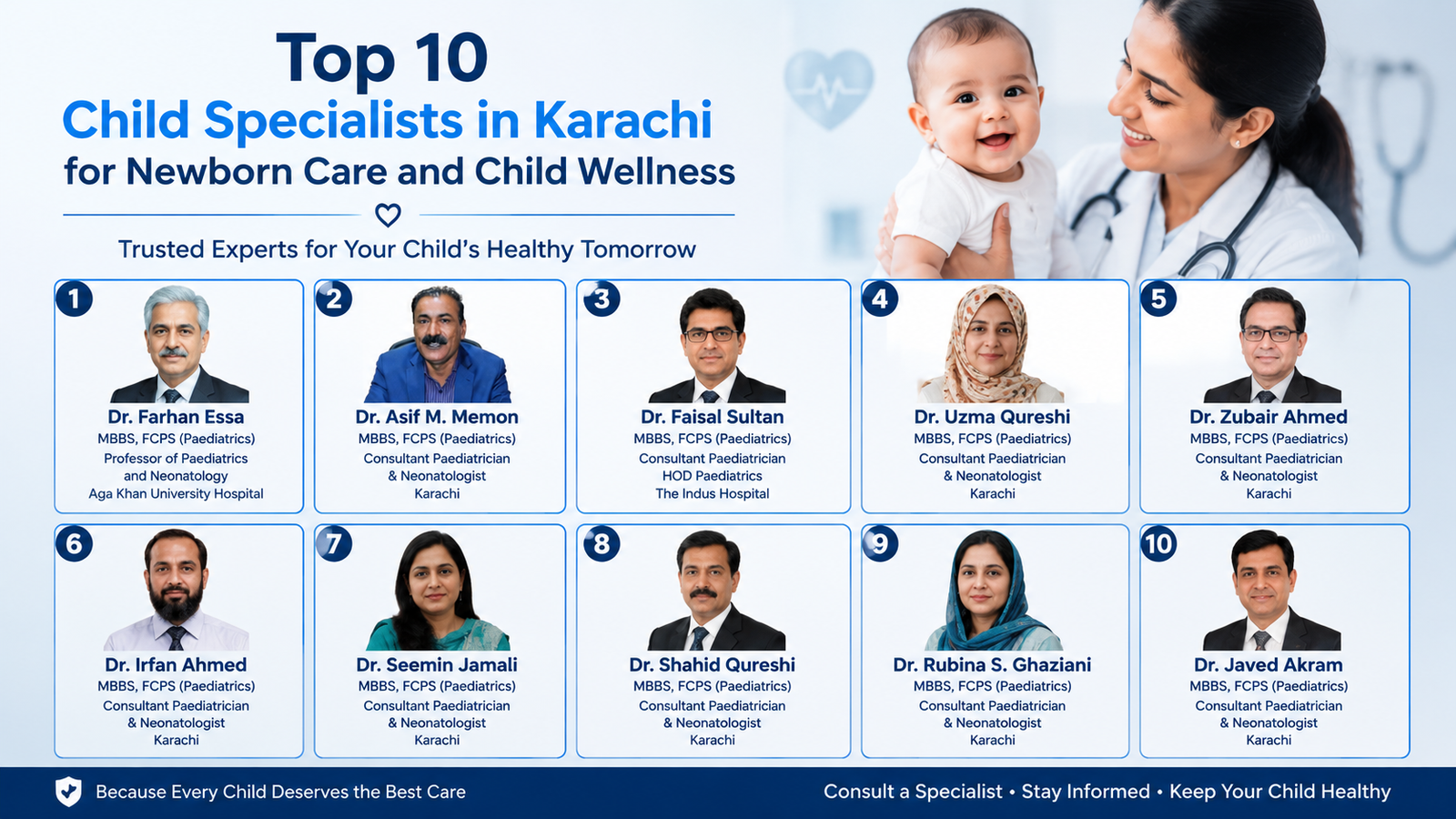 Top 10 Child Specialists in Karachi